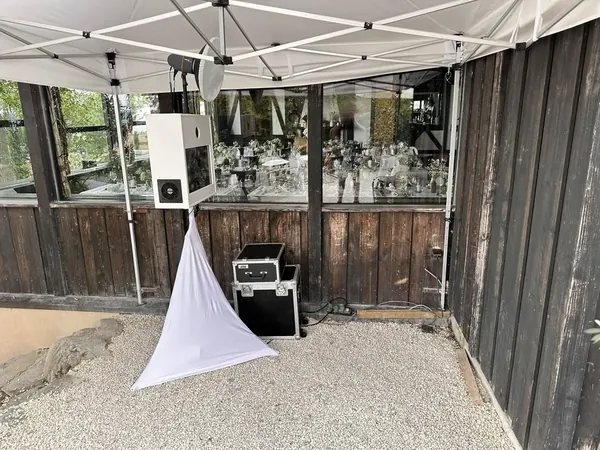 Fotobox unter einem Pavillon an der Heuchelberger Warte